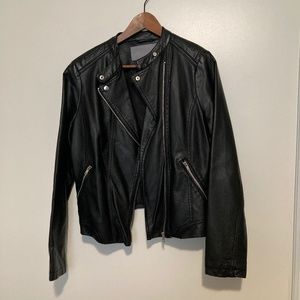 Like new Moto style Vegan Leather Jacket - L